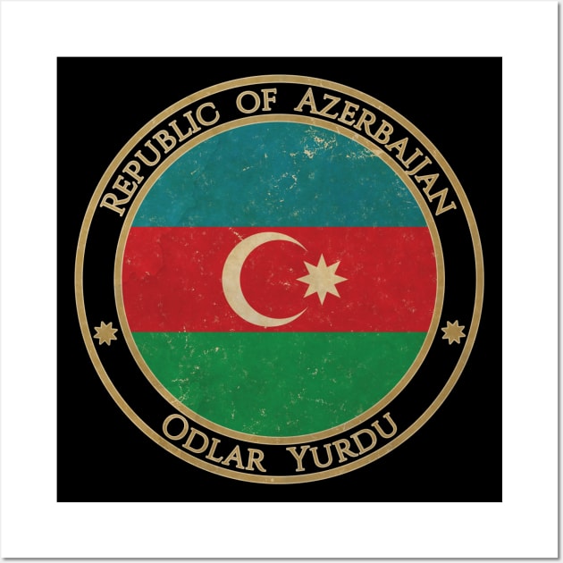 Vintage Republic of Azerbaijan Asia Asian Flag Wall Art by DragonXX